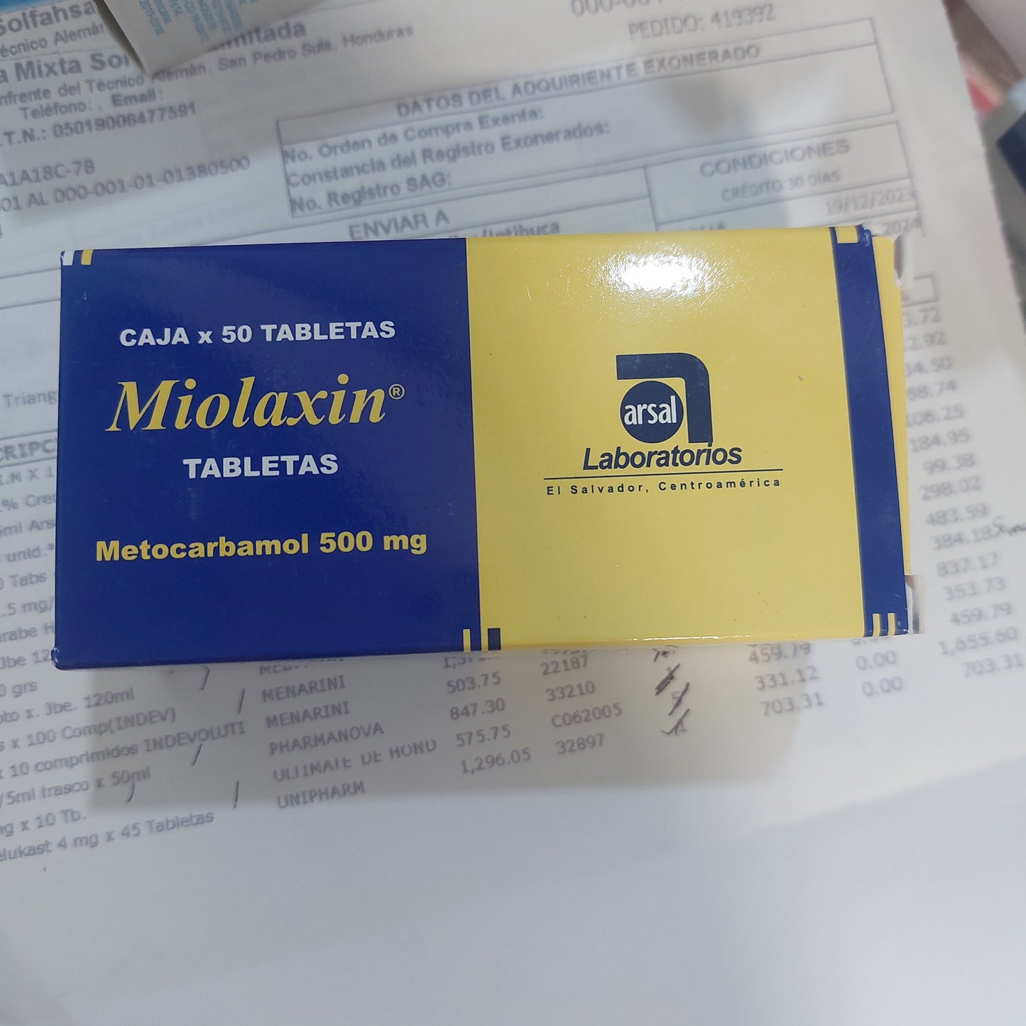 Miolaxin tabletas