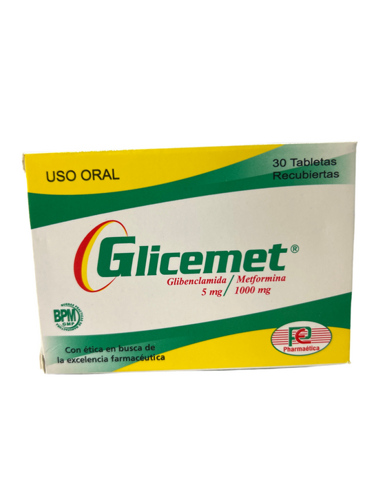 GLICEMET 5MG/ 1000MG