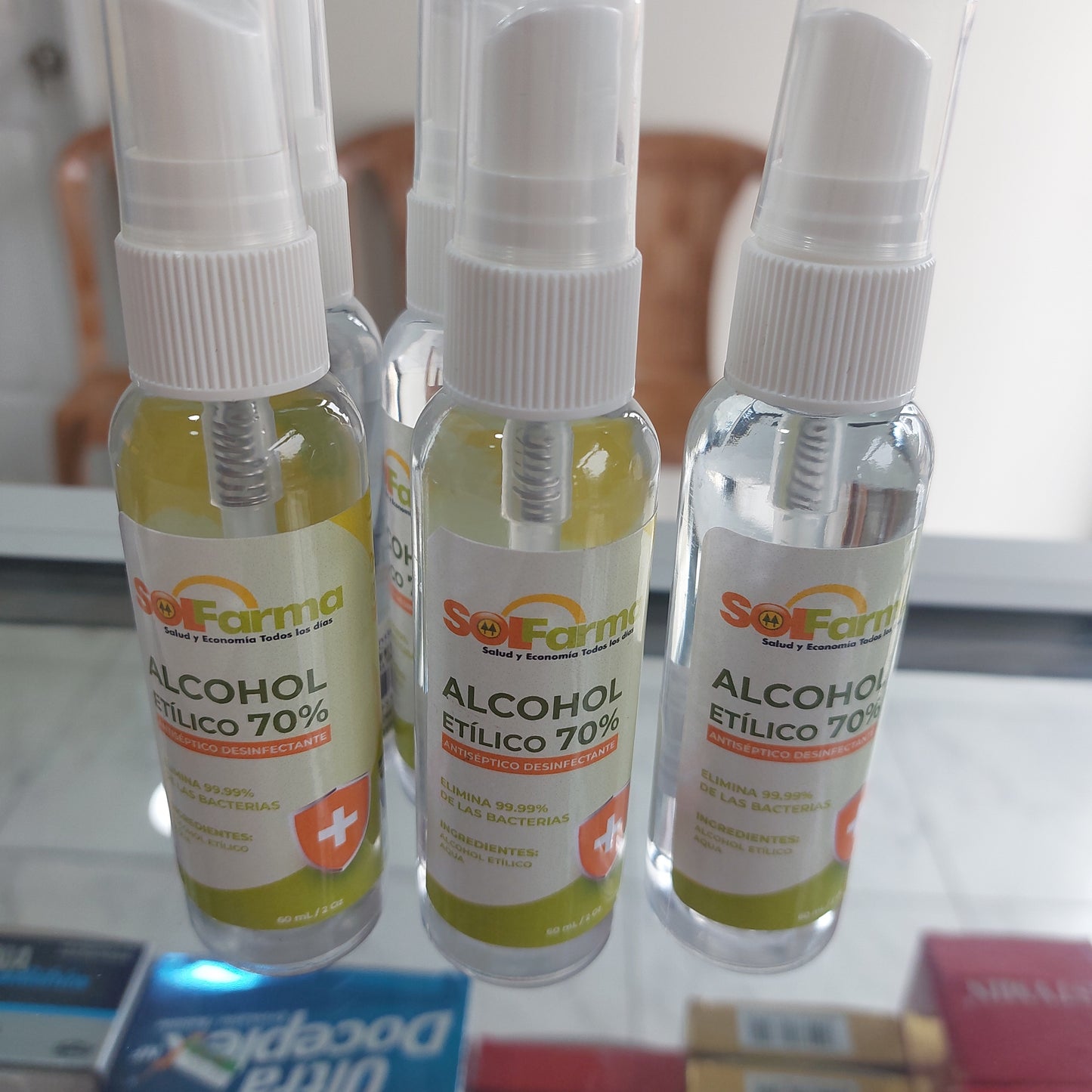 alcohol 70% 60ml solfarma