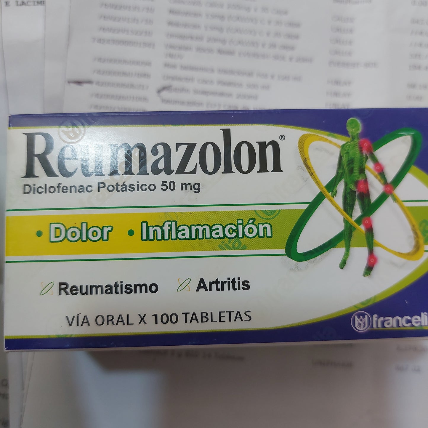 REUMAZOLON CAJA X 100 TABLETAS SOLFARMA
