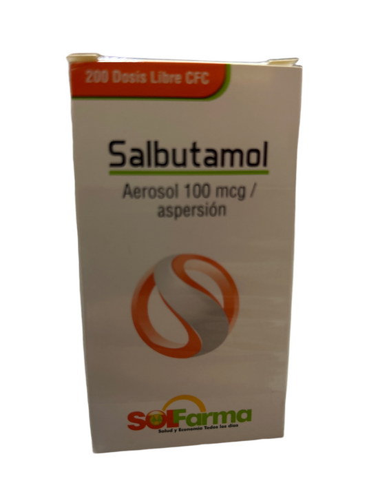SALBUTAMOL SOLFARMA INH 100MCG/ 200 DOSIS