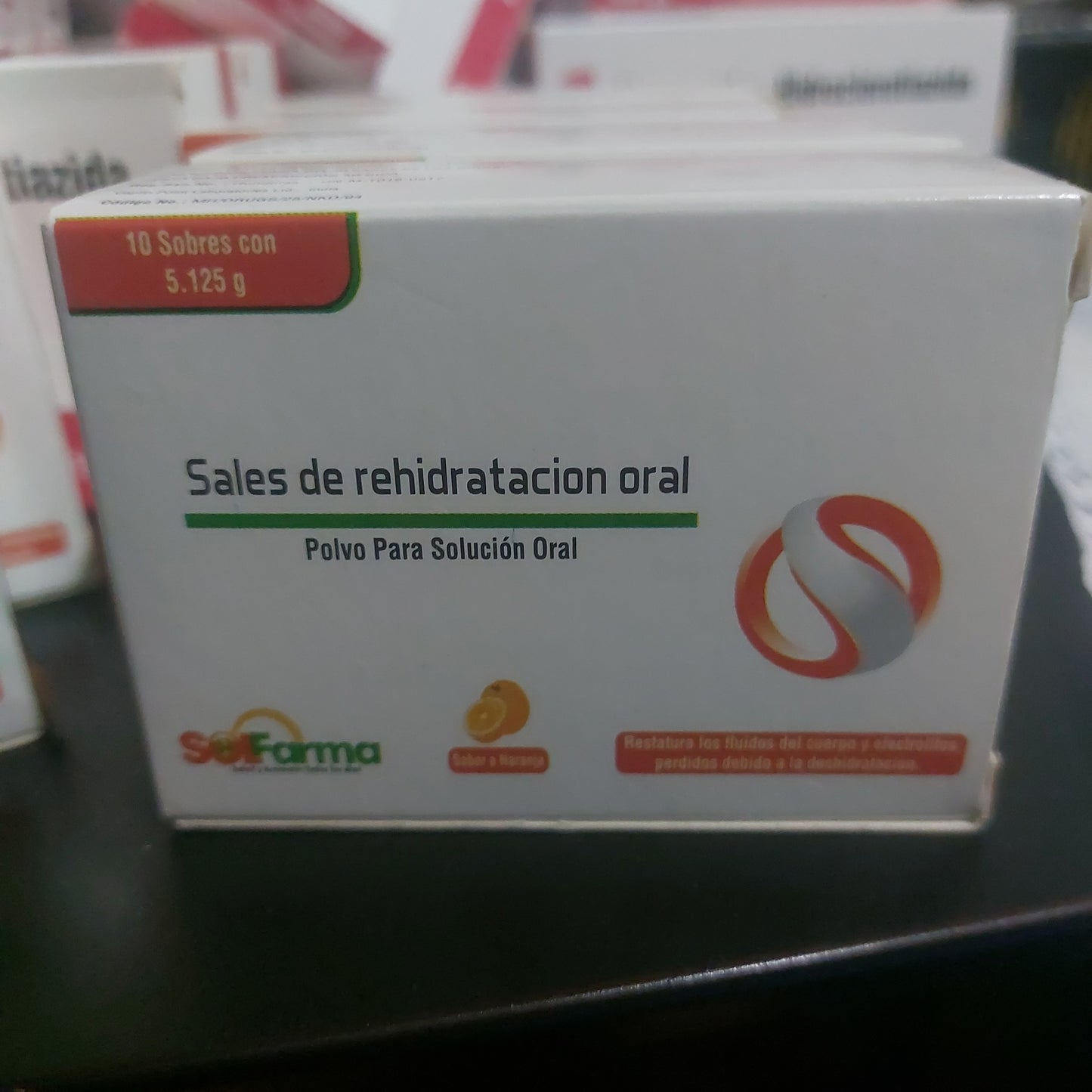 Sales de rehidratacion naranja