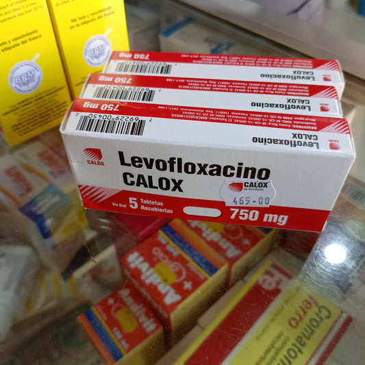 LEVOFLOXACINO 750MG X 5 CALOX